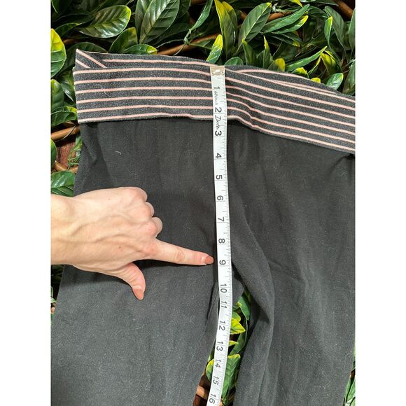 y2k Victoria's Secret Fold Over Top Black Leggings Size Small - Picture 7 of 9